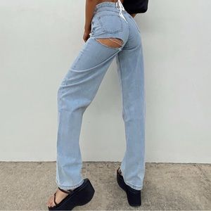 Motel Rocks Bum Rips Parallel Jeans